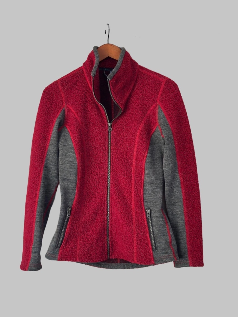 KUHL Red and Grey Fleece Jacket - Picture 4 of 10